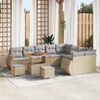 vidaXL Garten-Sofa-Set 12 pcs Beige Poly-Rattan