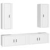 vidaXL 4-tlg. TV-Schrank-Set Wei&szlig; Holzwerkstoff