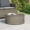 vidaXL Couchtisch f&uuml;r drau&szlig;en Grau &Oslash; 68 x 30 cm Poly-Rattan