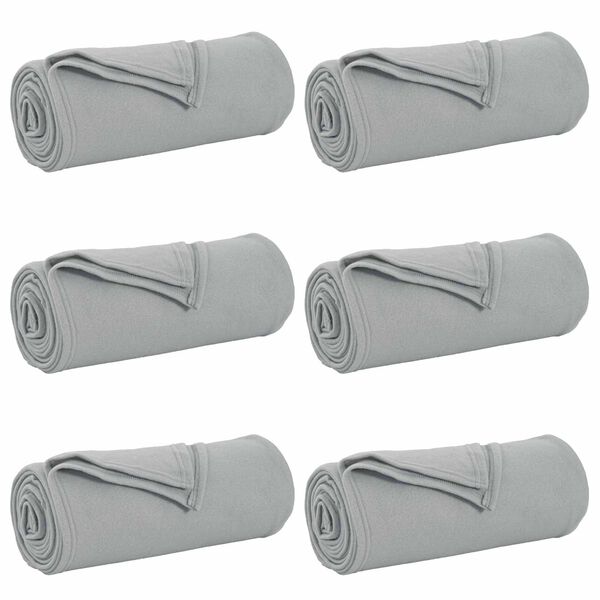 vidaXL Wohndecken 6 pcs Grau 270 x 240 cm Fleece