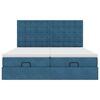 vidaXL Ottoman-Bett mit Matratzen Dunkelblau 180x200 cm Samt