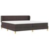 vidaXL Boxspringbett mit Matratze Dunkelbraun 200 x 200 cm Stoff