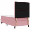 vidaXL Boxspringbett mit Matratze mit Kopfteil Rosa 90 x 200 cm Samt