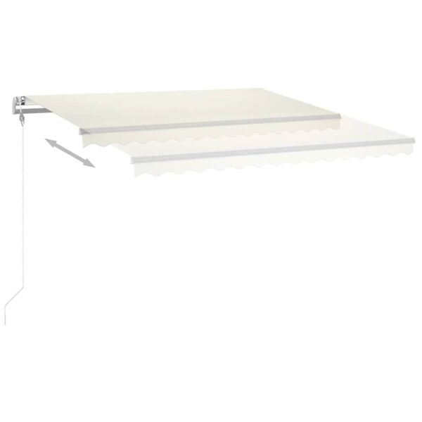 vidaXL Automatische Markise mit LED & Windsensor 400x350 cm Creme