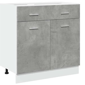 vidaXL Schubunterschrank Lyon Betongrau 80x46x81,5 cm Holzwerkstoff