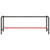 vidaXL Werkbankgestell Mattschwarz und Mattrot 220x57x79 cm Metall