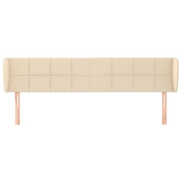 vidaXL Kopfteil mit Ohren Creme 183x23x78/88 cm Stoff