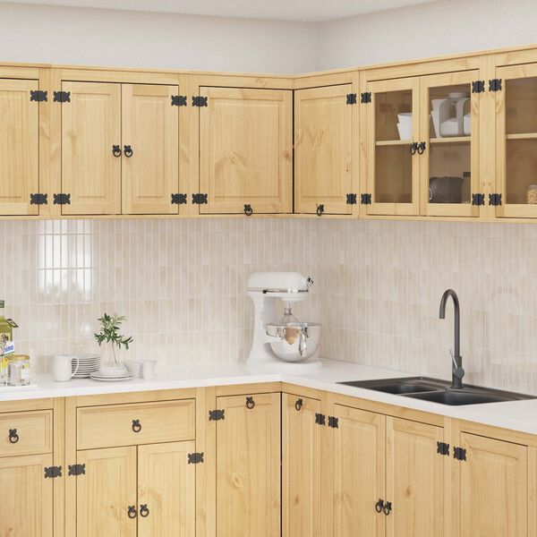 vidaXL Schrank SKI Honigbraun 80 x 80 x 60 cm Massives Kiefernholz