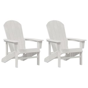 vidaXL Gartenstuhl 2 stk. Wei&szlig; Polyethylen