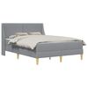 vidaXL Bettgestell mit Matratze Hellgrau 120 x 190 cm Polyester