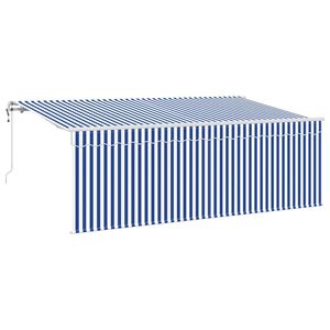 vidaXL Ausziehbare Markise Blau 350 x 200 cm Stoff