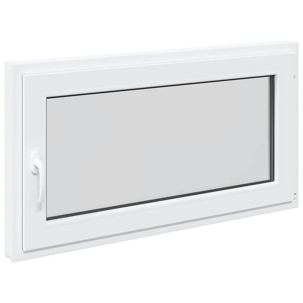 vidaXL Kellerfenster RISOR 110x60 cm Dreh Kipp DIN Rechts Wei&szlig;