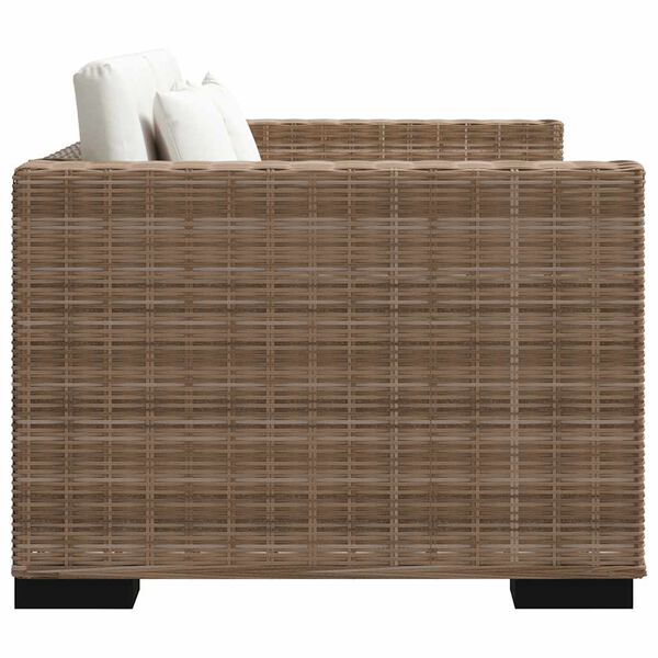 vidaXL 3-Sitzer Sofa Echtes Rattan