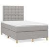 vidaXL Boxspringbett mit Matratze Hellgrau 120x190 cm Stoff