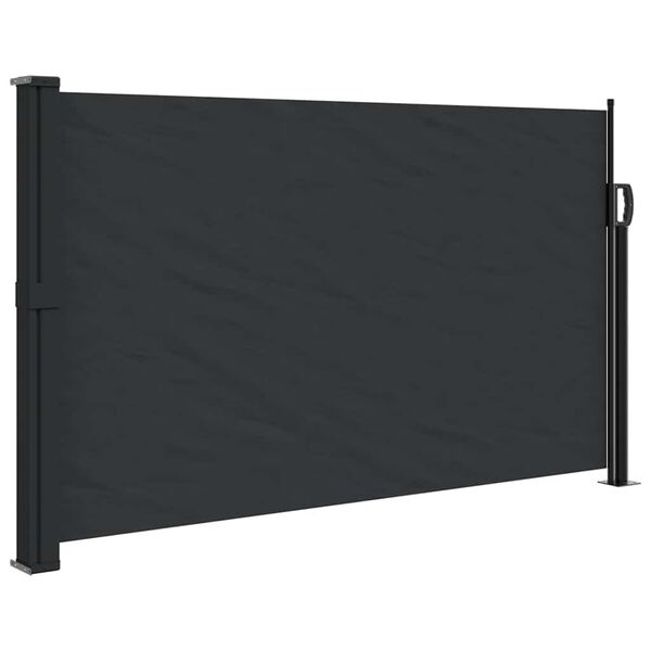 vidaXL Seitenmarkise Ausziehbar Schwarz 117x300 cm