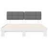 vidaXL Bettgestell mit gepolstertem Kopfteil Hellgrau 200 x 200 cm