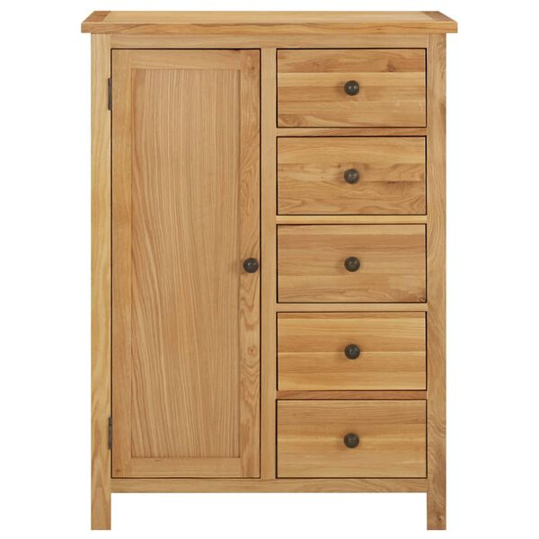 vidaXL Kleiderschrank 76 x 52 x 105 cm Eiche Massivholz