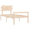 vidaXL Seniorenbett mit Kopfteil 100x200 cm Massivholz