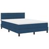 vidaXL Boxspringbett mit Matratze mit Kopfteil Blau 140 x 200 cm Stoff