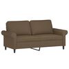 vidaXL 2-Sitzer-Sofa mit Kissen Braun 140 cm Stoff