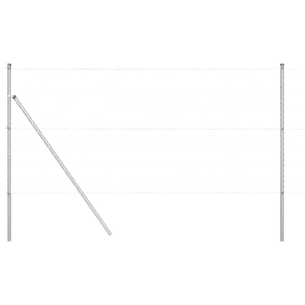 vidaXL Zaunpfosten Sonstiges 26 pcs Grau 3,2 x 3,2 x 210 cm Stahl