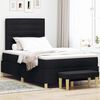 vidaXL Boxspringbett mit Matratze Schwarz 120 x 200 cm Stoff