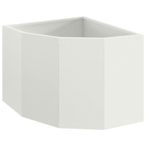 vidaXL Eckpflanzer Wei&szlig; 45 x 45 x 35 cm Stahl