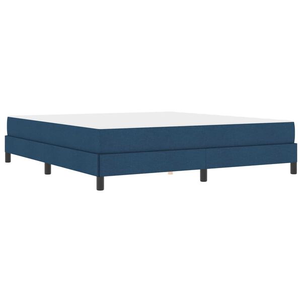 vidaXL Boxspringbett mit Matratze Blau 180 x 200 cm Stoff