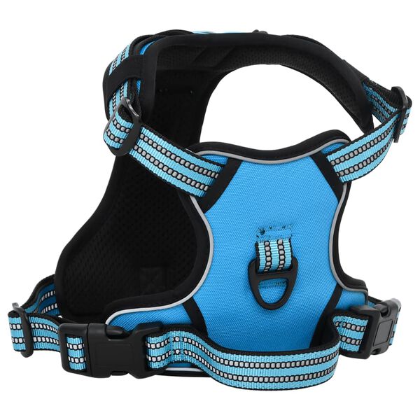 vidaXL Hundegeschirr mit Leine & Halsband Verstellbar Blau S