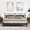 vidaXL Metallbett ohne Matratze Braun Eichen-Optik 200x200 cm