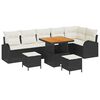 vidaXL Gartensofa-set 9 Stk. Schwarz Poly-Rattan