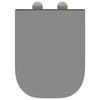 vidaXL Schnellverschluss-WC-Sitz Grau 44,5 x 35 x 3,6 cm Duroplast