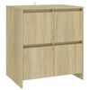 vidaXL 3-tlg. Sideboard Sonoma-Eiche Holzwerkstoff