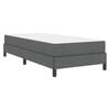 vidaXL Boxspringbett mit Matratze Dunkelgrau 90 x 190 cm Stoff