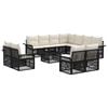 vidaXL Gartensofa-set 12 stk. Schwarz und Cremewei&szlig; Poly-Rattan
