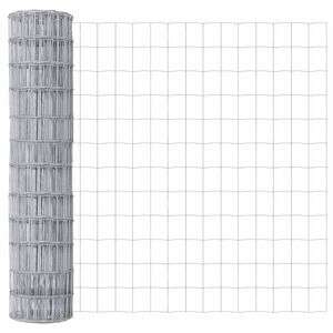 vidaXL Eurozaun Silber 1,4 x 10 m Feuerverzinktes Eisen