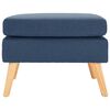 vidaXL Fußhocker Blau Stoff