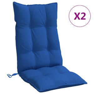 vidaXL Hochlehner-Auflagen 2 Stk. K&ouml;nigsblau Oxford-Gewebe