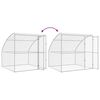 vidaXL Hundek&auml;fig 4 pcs Silber 8 x 2 x 2 m Verzinkter Stahl