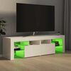 vidaXL TV-Schrank mit LED-Beleuchtung Hochglanz-Wei&szlig; 140x36,5x40 cm