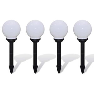 vidaXL Wegeleuchten 4 Stk. LED 15 cm mit Erdspie&szlig;