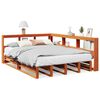 vidaXL Massivholzbett mit Regal ohne Matratze Wachsbraun 135x190 cm