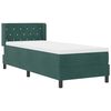 vidaXL Boxspringbett mit Matratze Dunkelgr&uuml;n 200 x 80 cm Samt