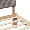 vidaXL Bettgestell Braun und Taupe 90 x 200 cm Massivholz Kiefer