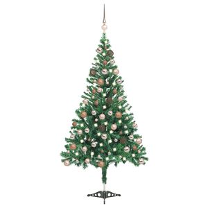 vidaXL K&uuml;nstlicher Weihnachtsbaum Beleuchtung Kugeln 180cm 564 Zweige