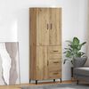vidaXL Highboard Artisan-Eiche 69,5 x 34 x 180 cm Holzwerkstoff