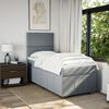 vidaXL Boxspringbett mit Matratze Hellgrau 100x200 cm Stoff