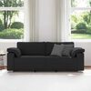 vidaXL Sofa Schwarz 219 x 77 x 82 cm Stoff