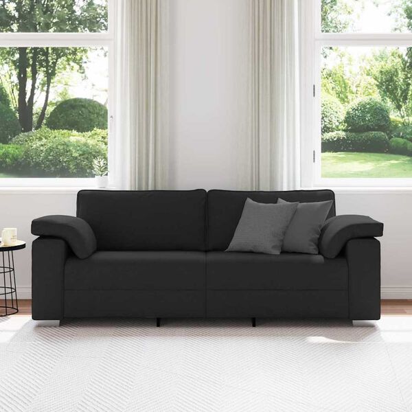 vidaXL Sofa Schwarz 219 x 77 x 82 cm Stoff