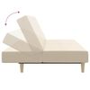 vidaXL Schlafsofa 2-Sitzer Creme Stoff